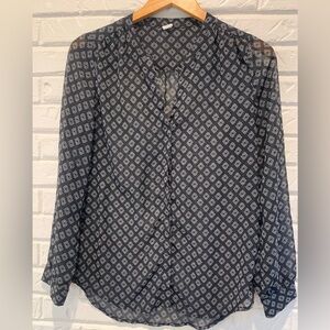 Black and White Blouse